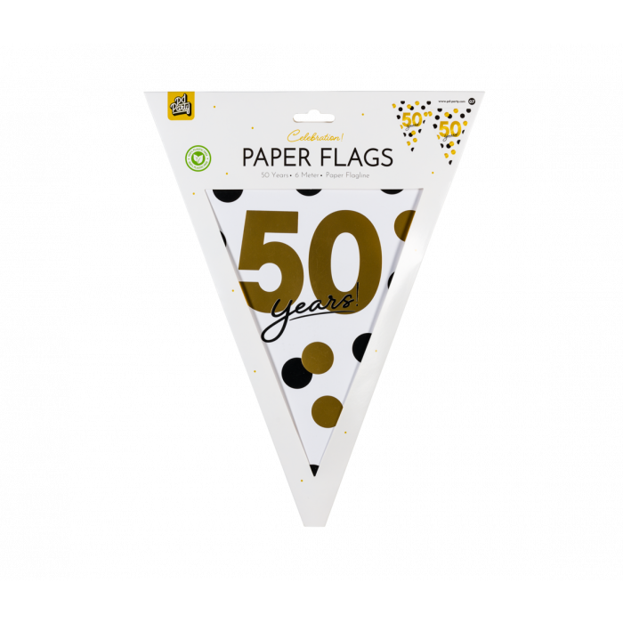 Vlaggenlijn 50 jaar Papier 6m