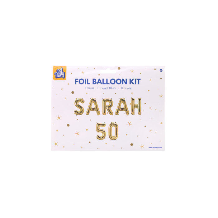 Sarah 50 folieballonnen set goud 41cm