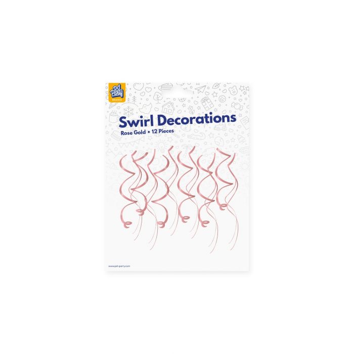 Swirl Hangdecoratie Rose Goud 70cm 12st