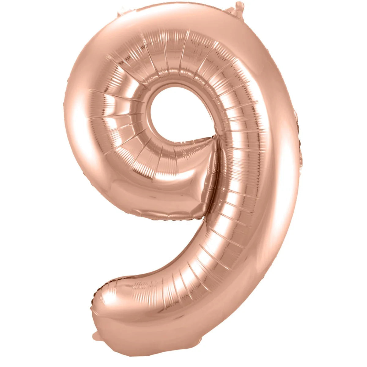 Folieballon 9 Jaar Roségoud 40 cm