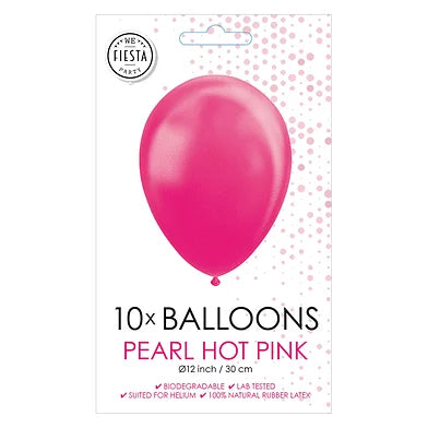 Ballonnen Pearl Hard Roze 30cm 10st