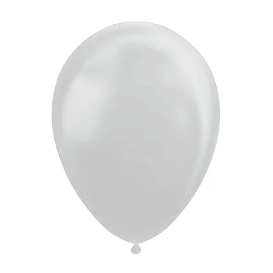 Ballonnen Metallic Zilver 30cm 10st