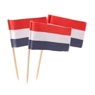 Cocktailprikkers Nederlandse Vlag 50st
