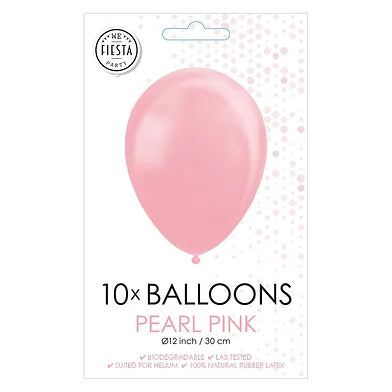 Ballonnen Pearl Roze 30cm 10st