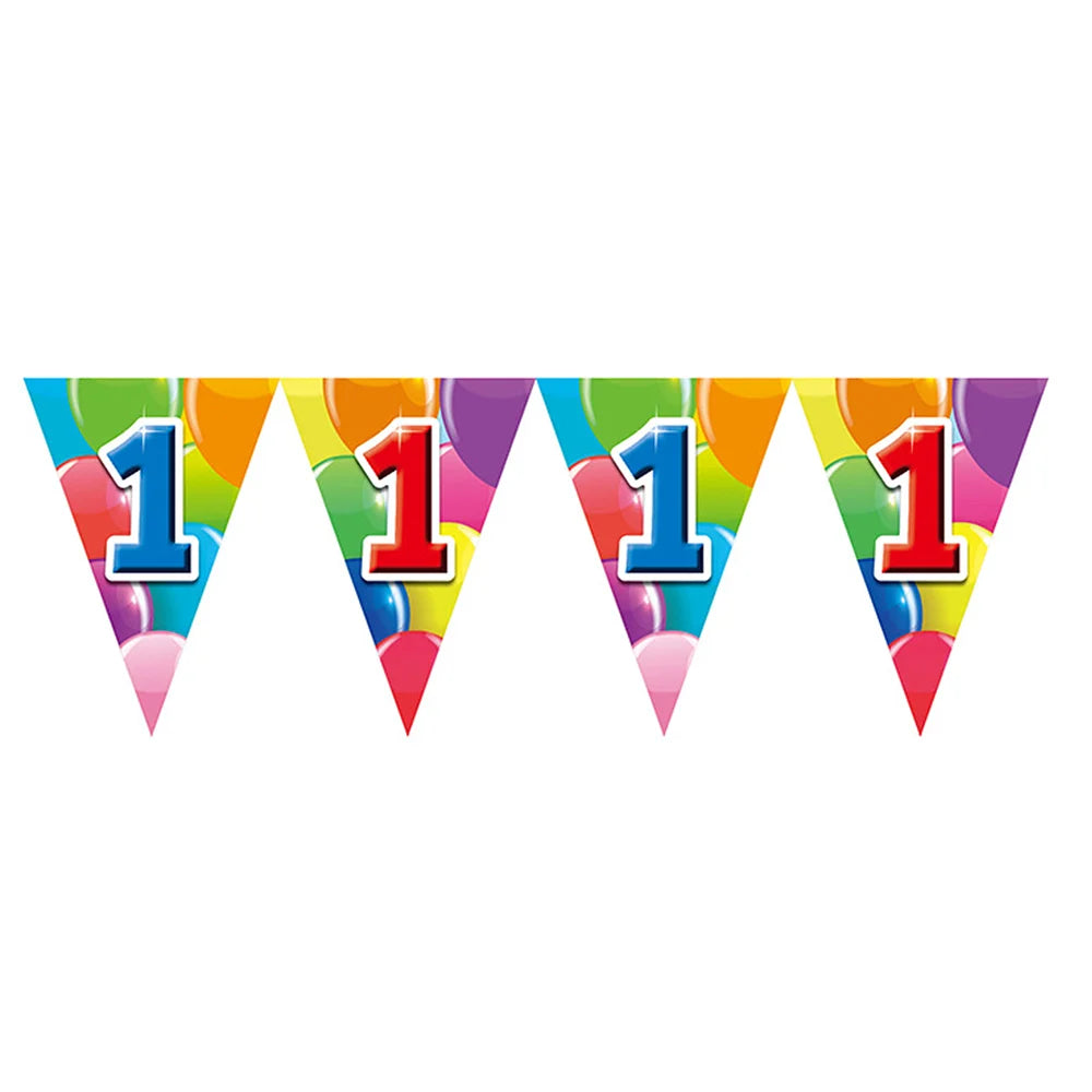 1 Jaar Vlaggenlijn Ballonnen 10m