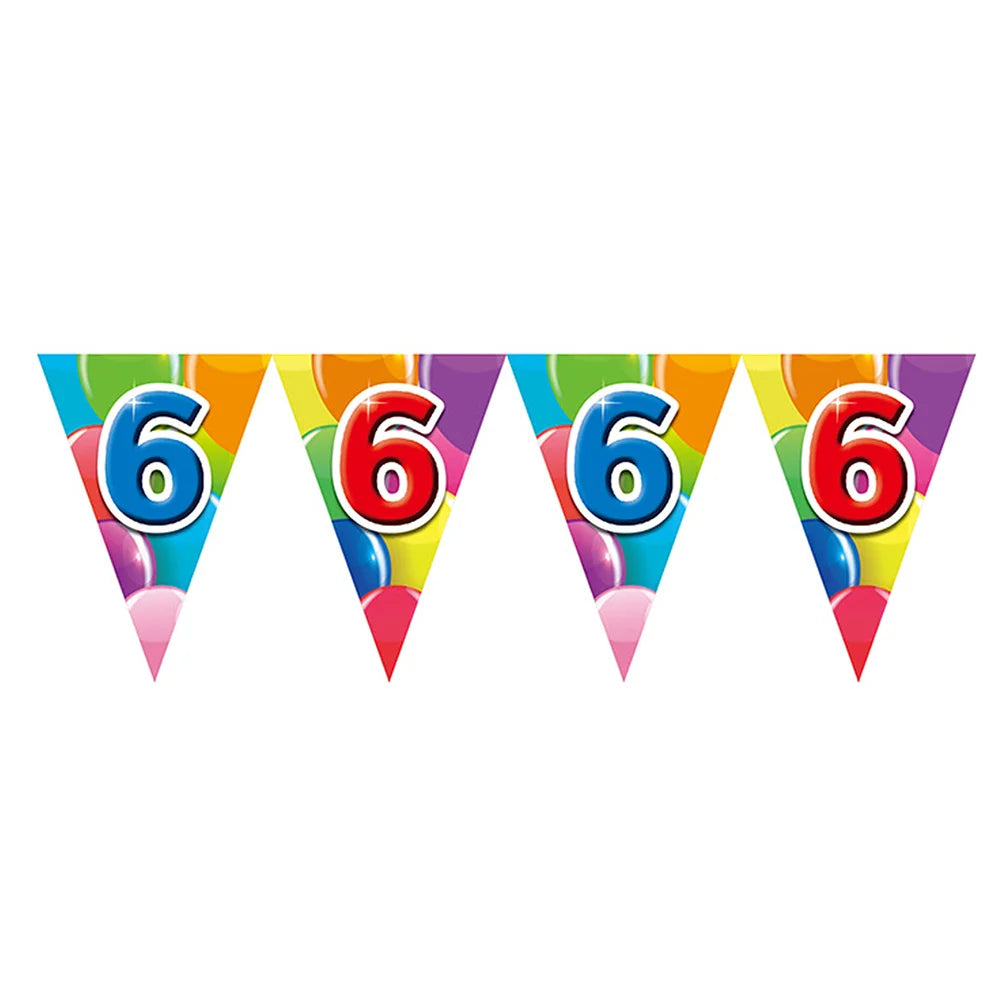 6 Jaar Vlaggenlijn Ballonnen 10m