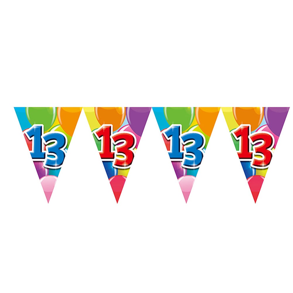 13 Jaar Vlaggenlijn Ballonnen 10m