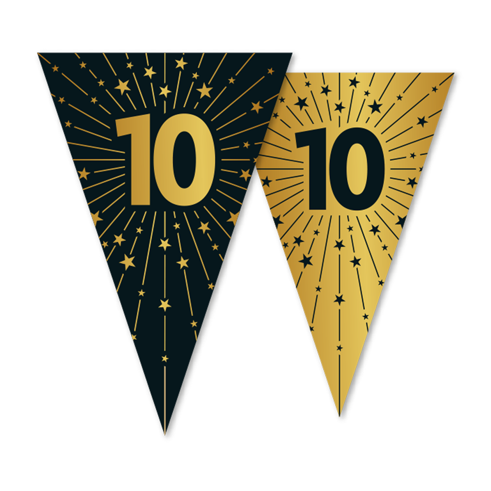 10 Jaar Zwart Goud Vlaggenlijn 10m