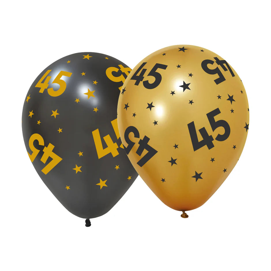45 Jaar Ballonnen 31cm 6st