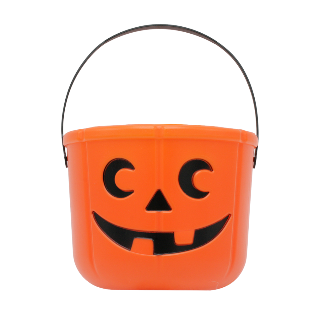Halloween Pompoenemmer Oranje 14 x 18 cm – Snoepemmer Trick or Treat
