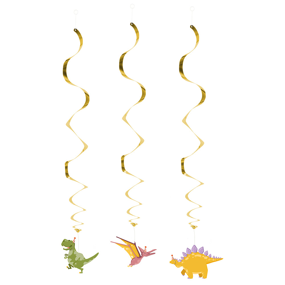 Dino Hangdecoratie 85 cm – 3 Stuks – Dinosaurus Feestversiering – Kinderfeestje