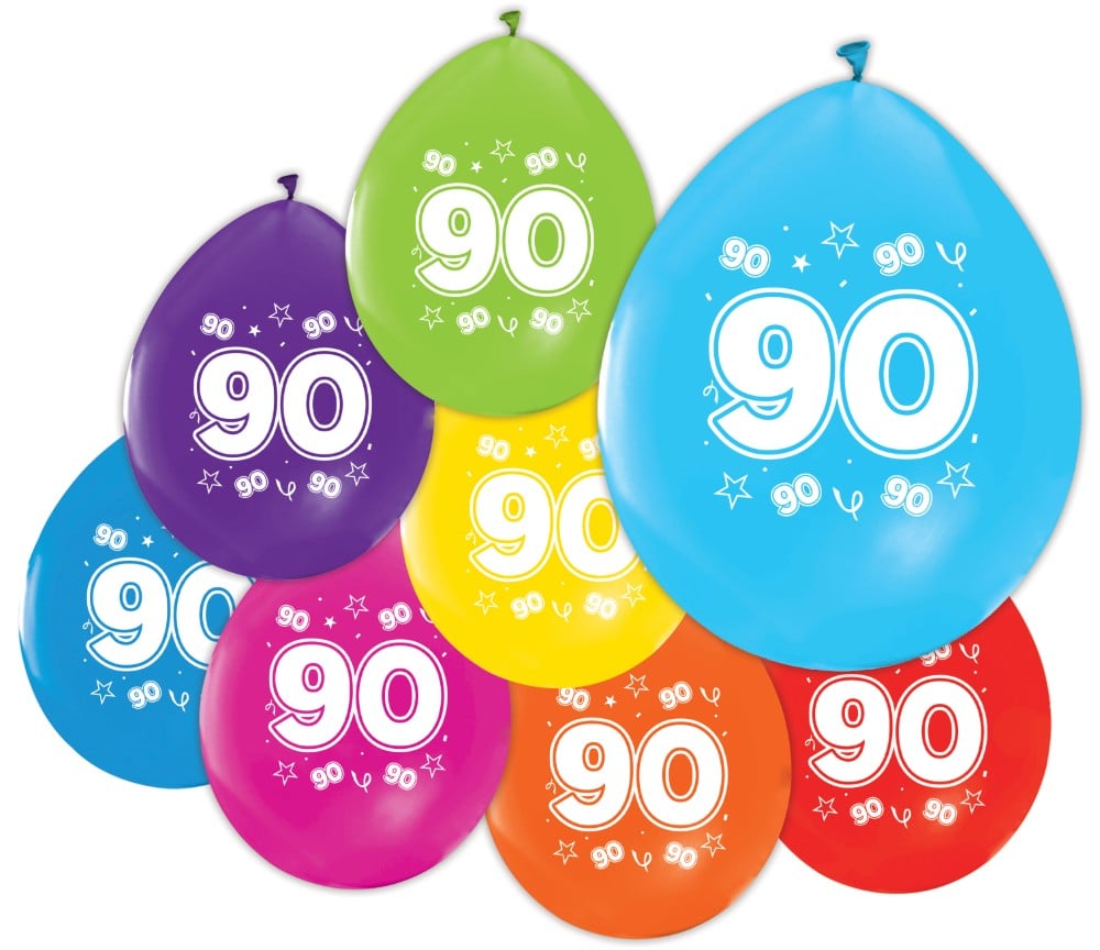 90 Jaar Ballonnen 8st