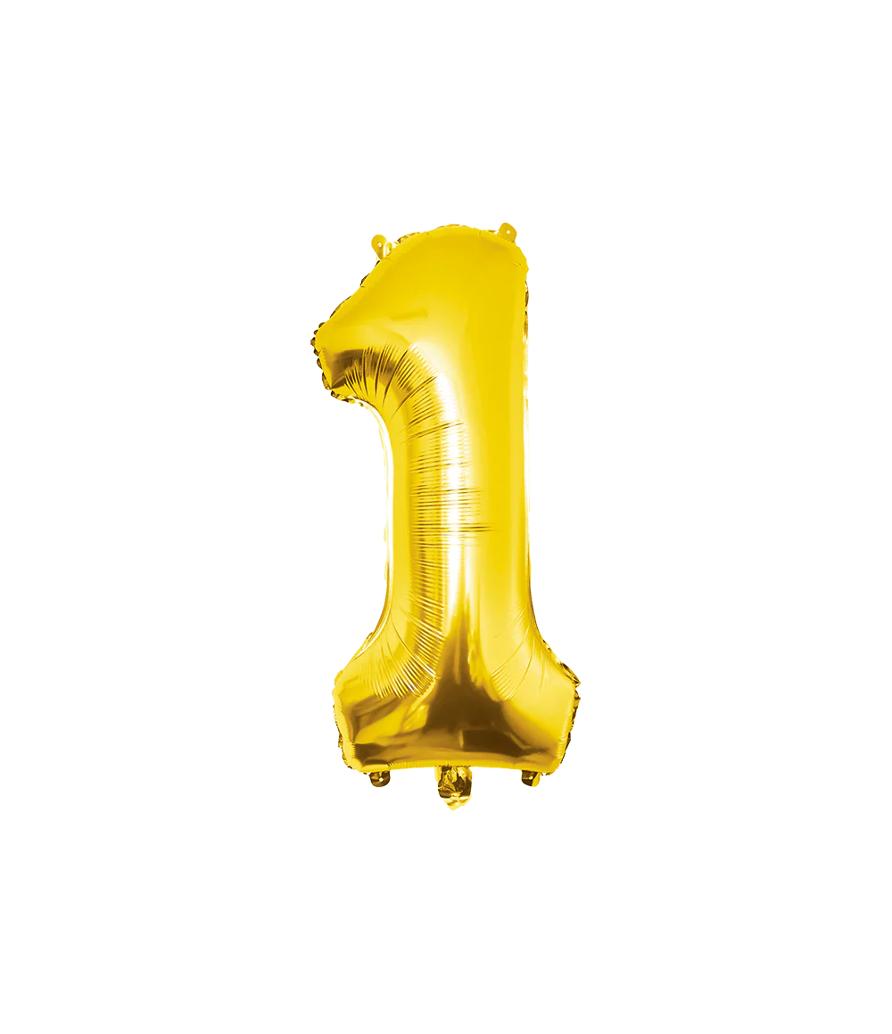 Folieballon 1 Jaar Goud 40 cm