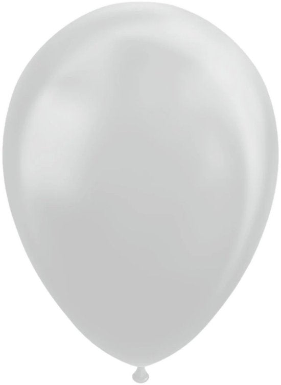 Ballonnen Metallic Silver 30cm 50st