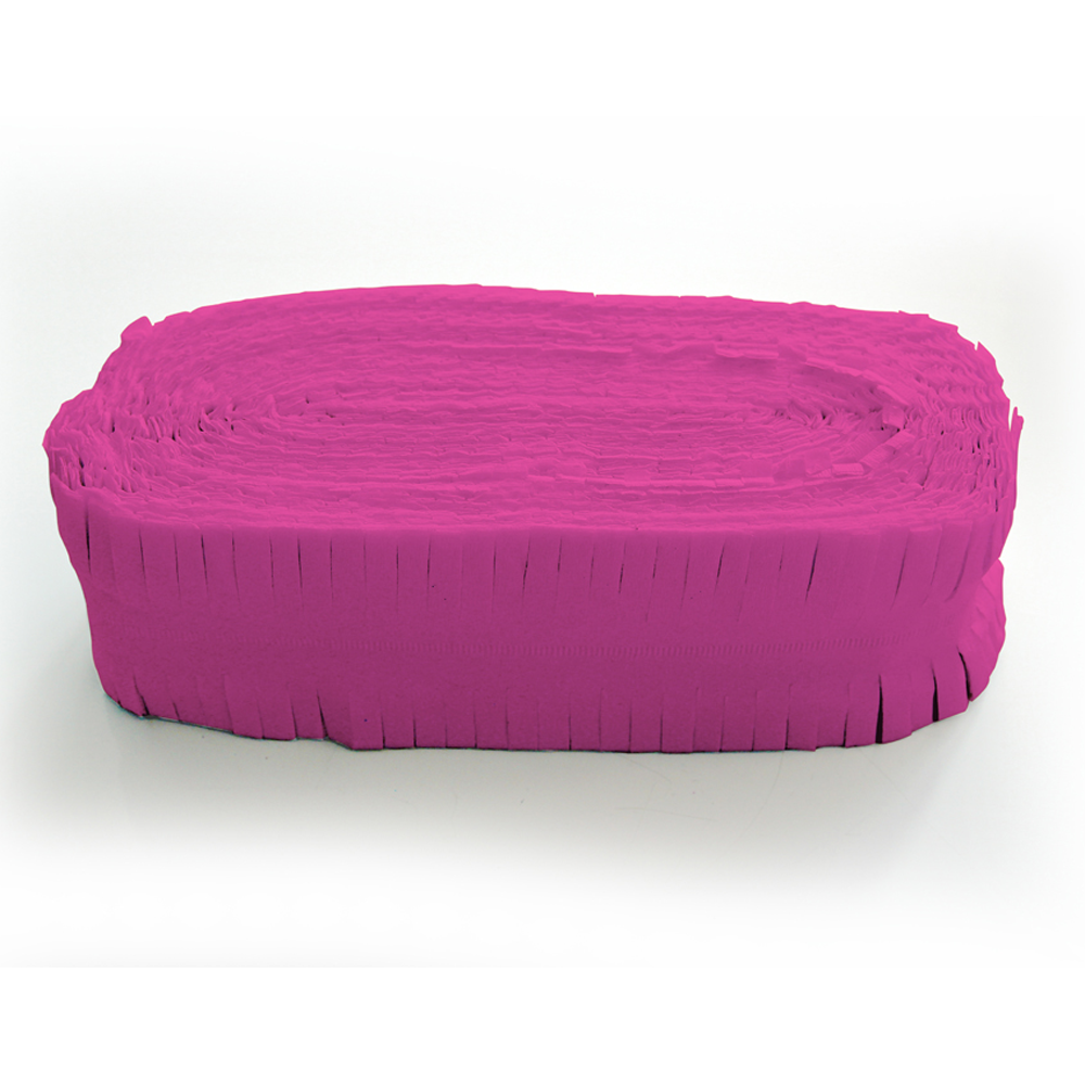 Donker Roze Brandvertragende Crepe Papier Slinger 24m