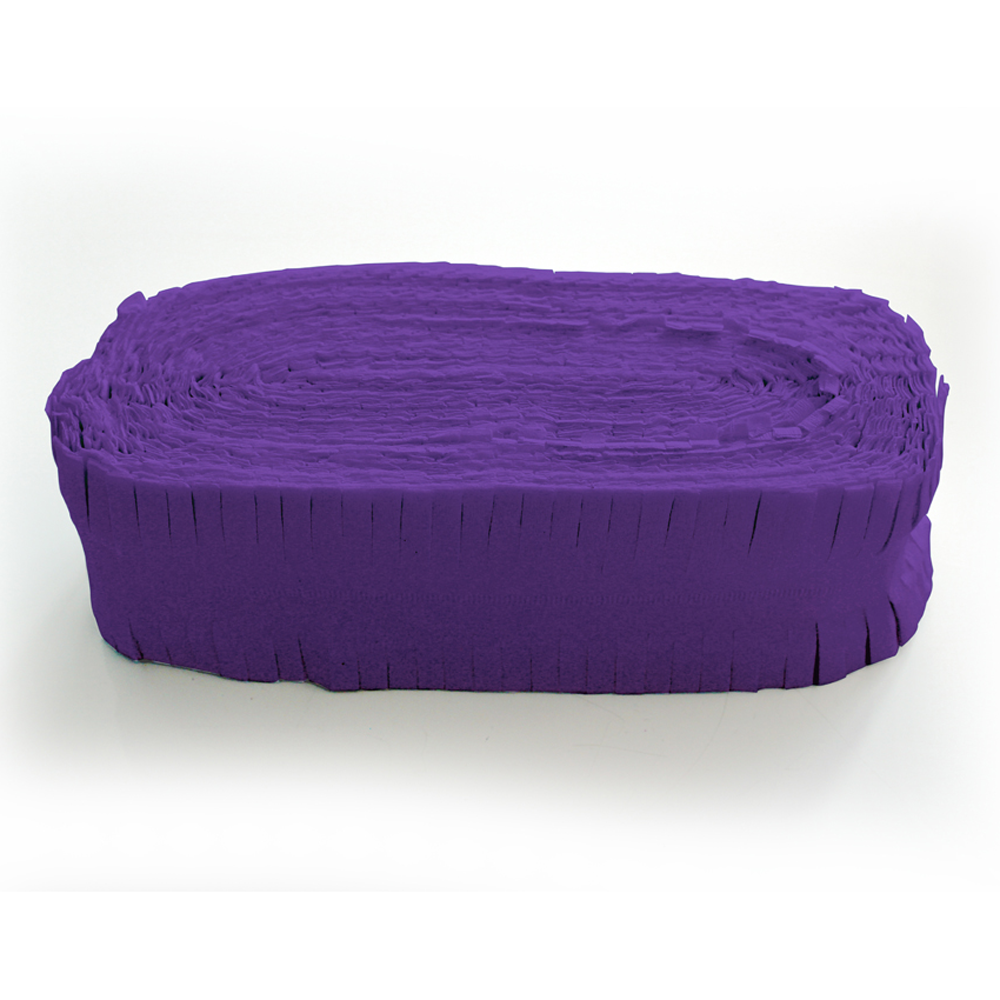 Paarse Brandvertragende Crepe Papier Slinger 24m