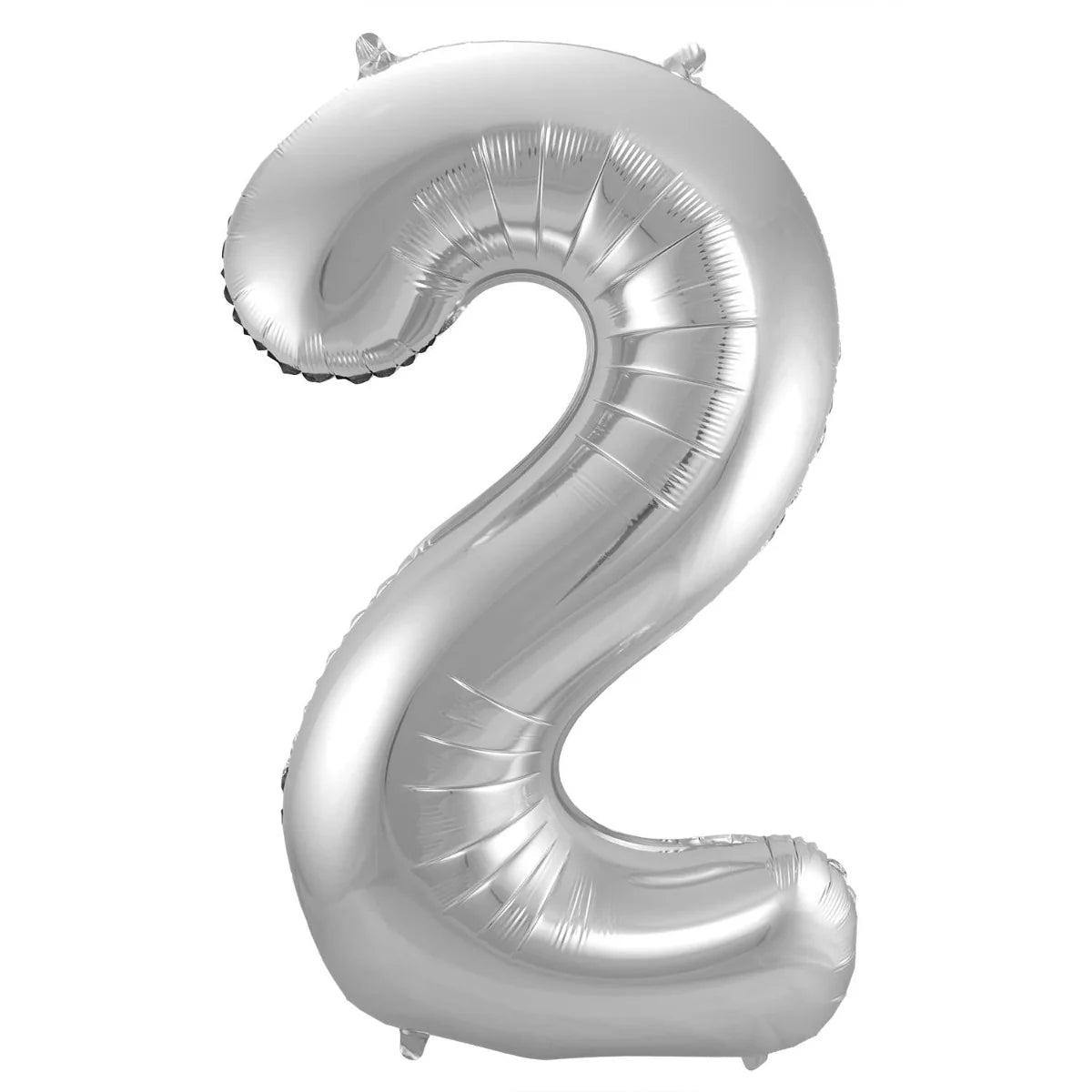 Folieballon 2 Jaar Zilver 40 cm