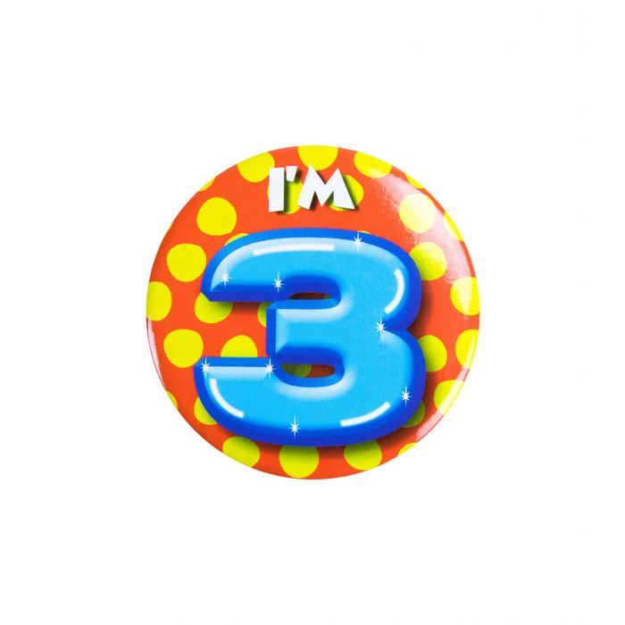 3 Jaar Button 5,5cm