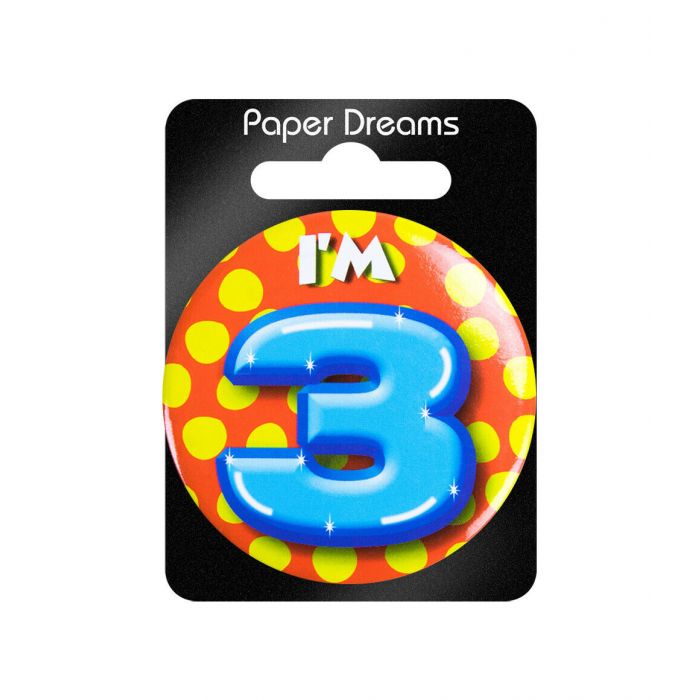 3 Jaar Button 5,5cm