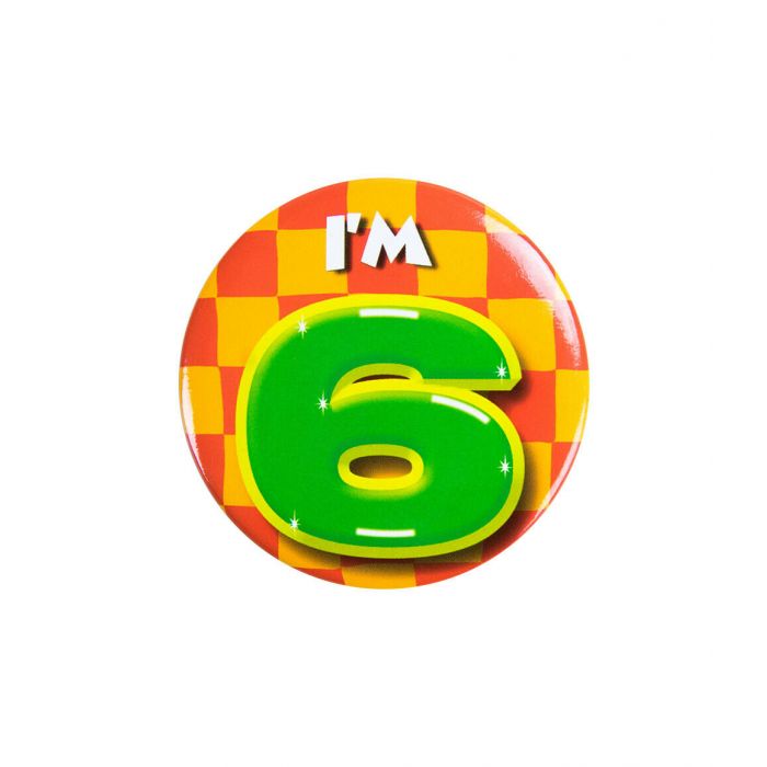 6 Jaar Button 5,5cm