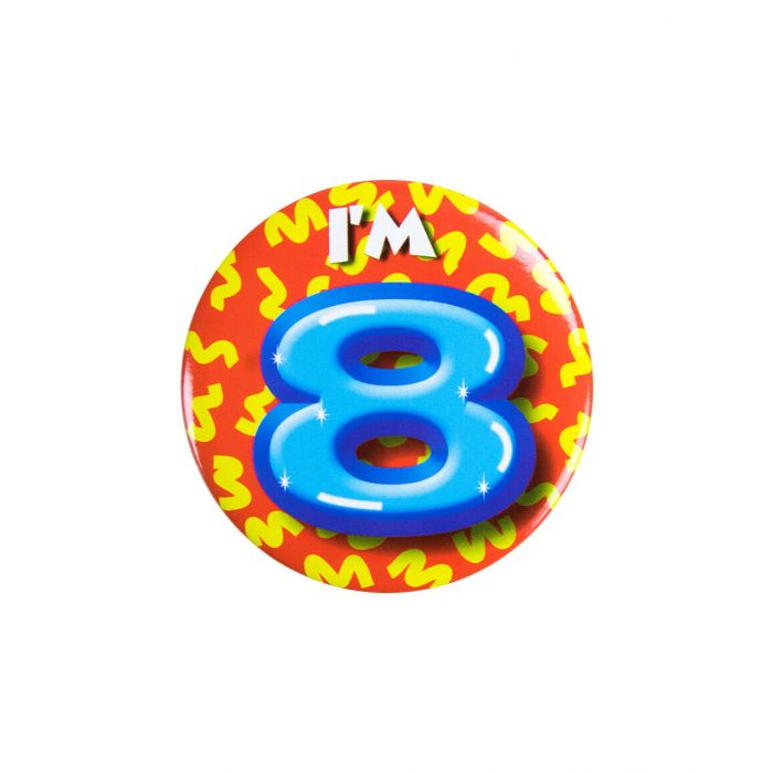 8 Jaar Button 5,5cm