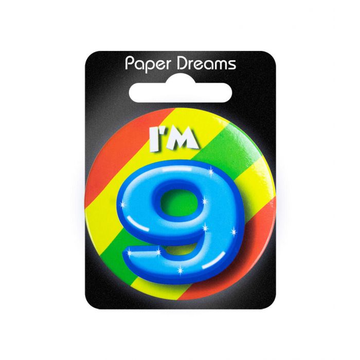 9 Jaar Button 5,5cm