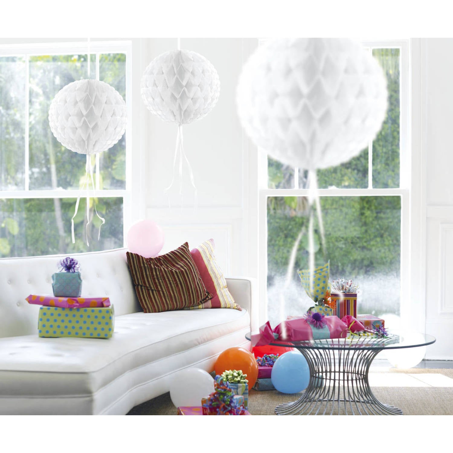 Witte honeycomb bol 30 cm