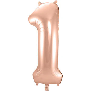 Folieballon 1 Jaar Roségoud 40 cm