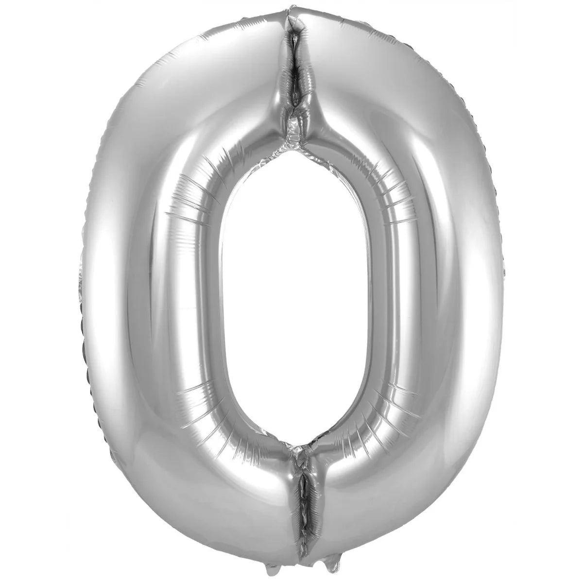 Folieballon 0 Jaar Zilver XL 86 cm