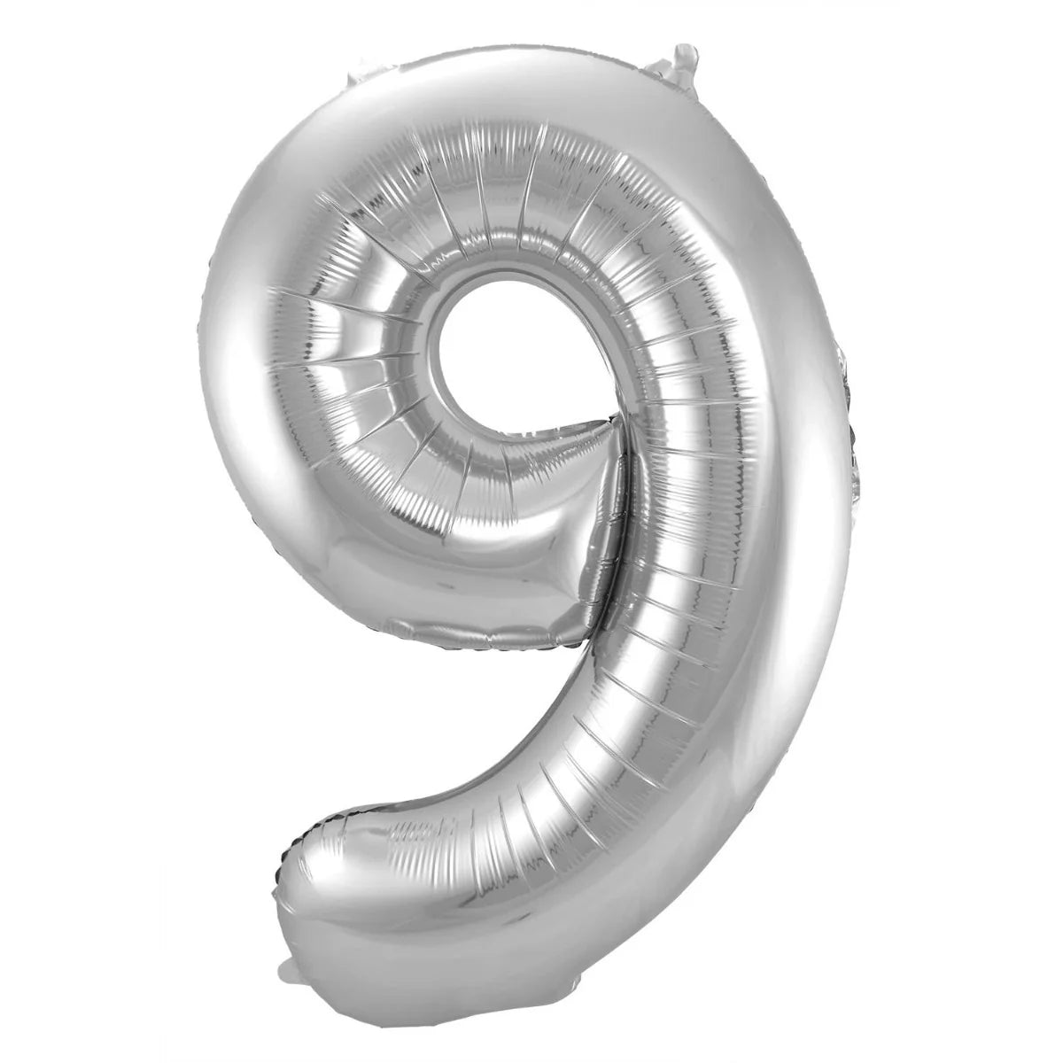 Folieballon 9 Jaar Zilver XL 86 cm