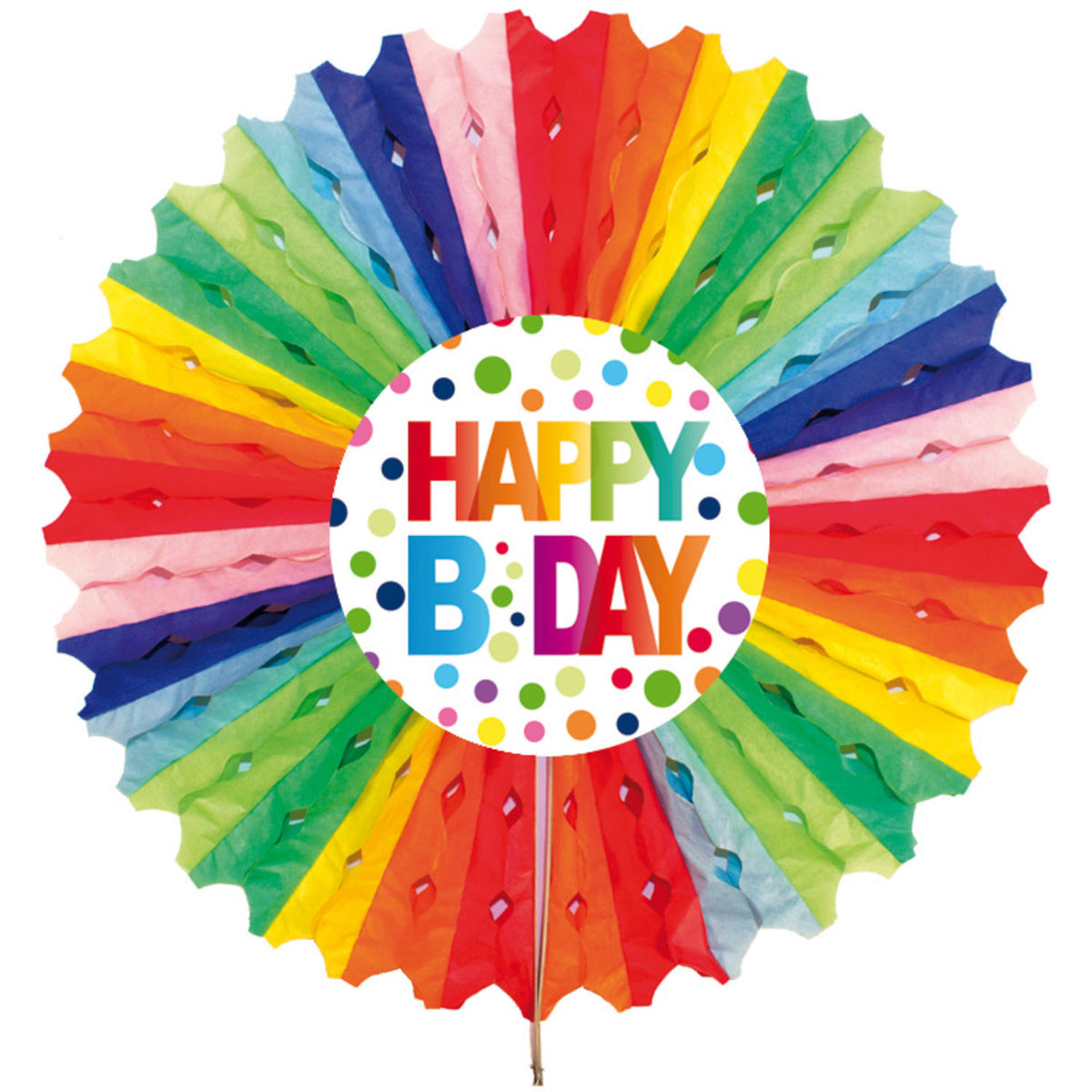 Happy Bday Stippen Honeycomb - 30cm