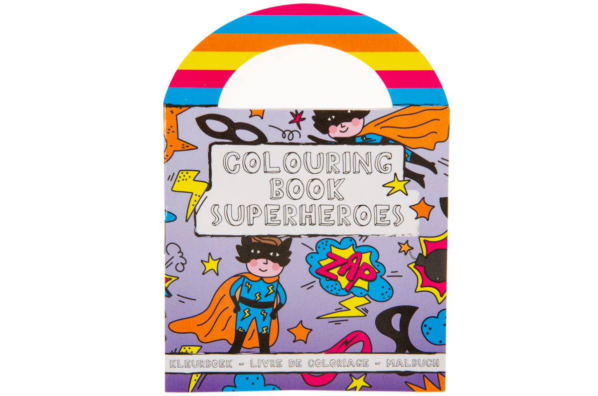 Superhelden Kleurboekje met Stickers 12 Stuks