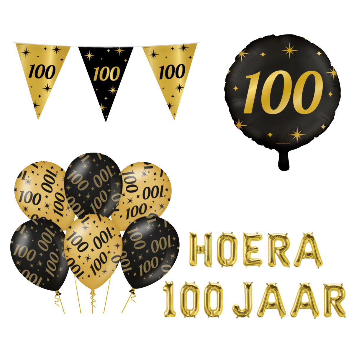 100 Jaar Versiering Pakket Classy 9-Delig