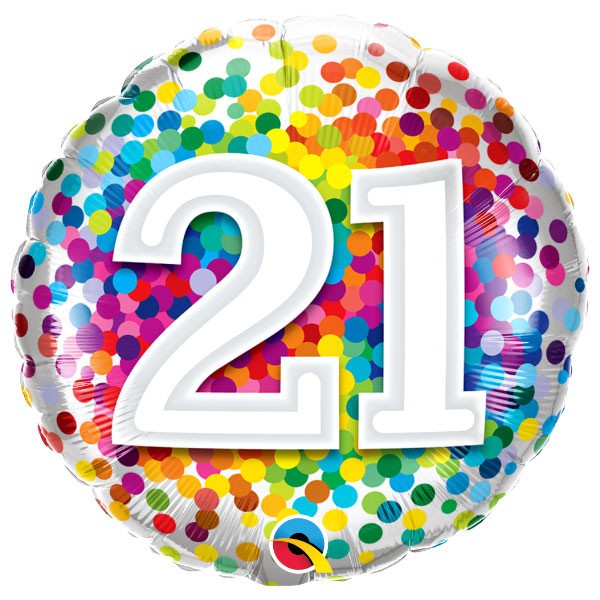 21 Jaar Folieballon 46cm