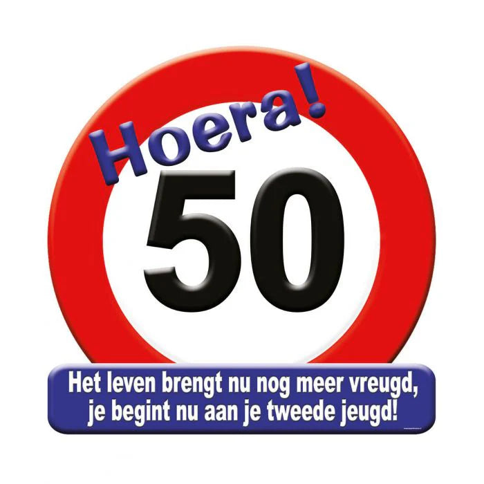 Huldeschild Verkeersbord 50 Jaar 50 cm