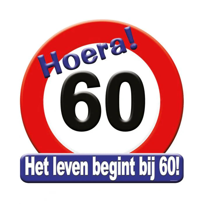 Huldeschild Verkeersbord 60 Jaar 50 cm