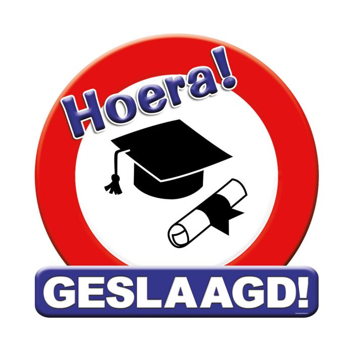 Huldeschild Geslaagd 50cm