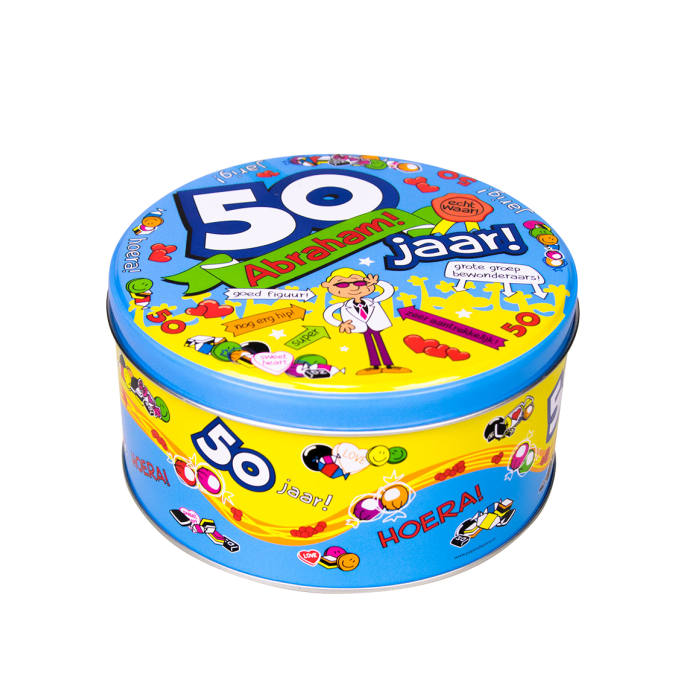 Snoeptrommel 50 Jaar Abraham