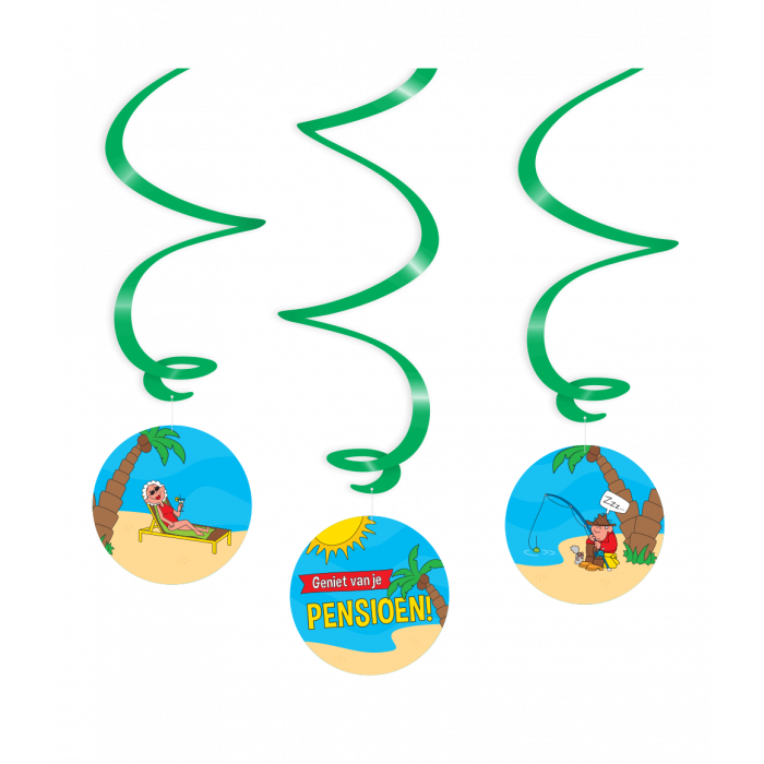 Swirl Decoraties Pensioen 14cm 3st