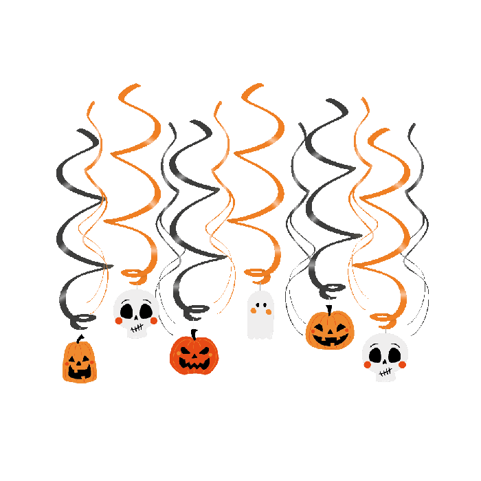 Swirl Decoraties Halloween 12st 70cm