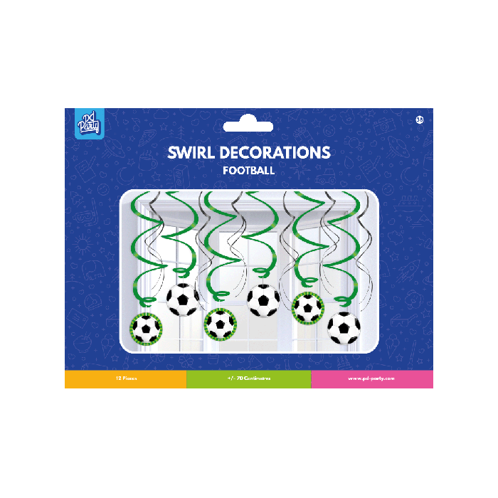 Swirls Voetbal 70cm 12st