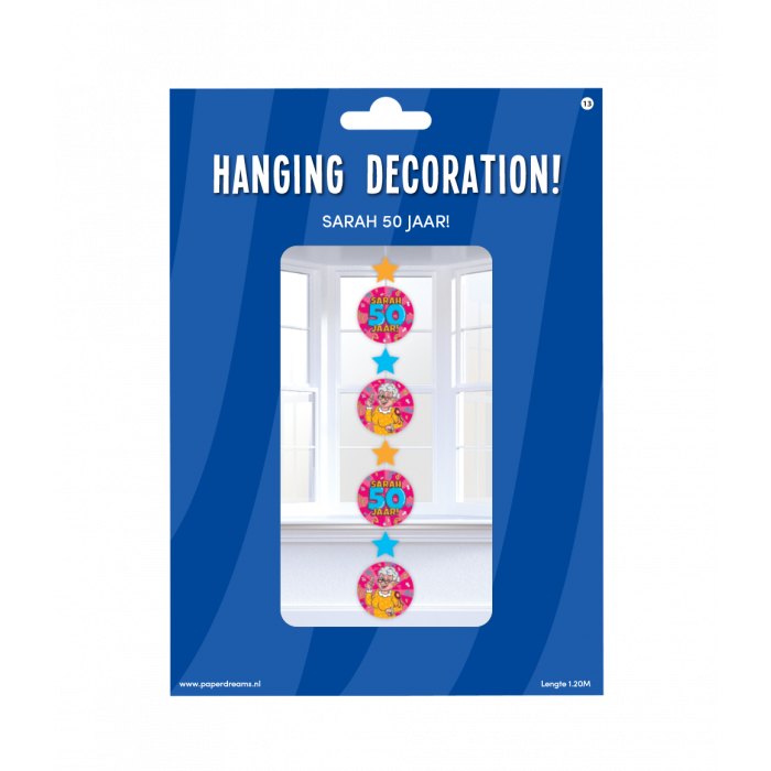 Hanging Decoration Sarah 50 Jaar 1,2m