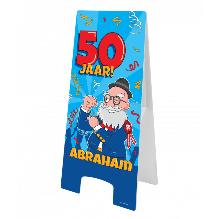 Warning Sign Abraham 50 Jaar 58cm