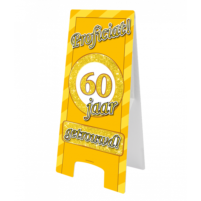 Warning Sign 60 Jaar Getrouwd 58cm