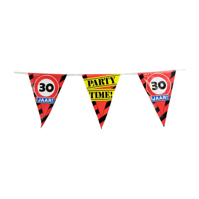 Party Vlaggenlijn Verkeersbord Kroonleeftijden - 16 t/m 80 Jaar