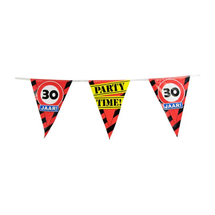 Party Vlaggenlijn Verkeersbord 30 Jaar 10 m
