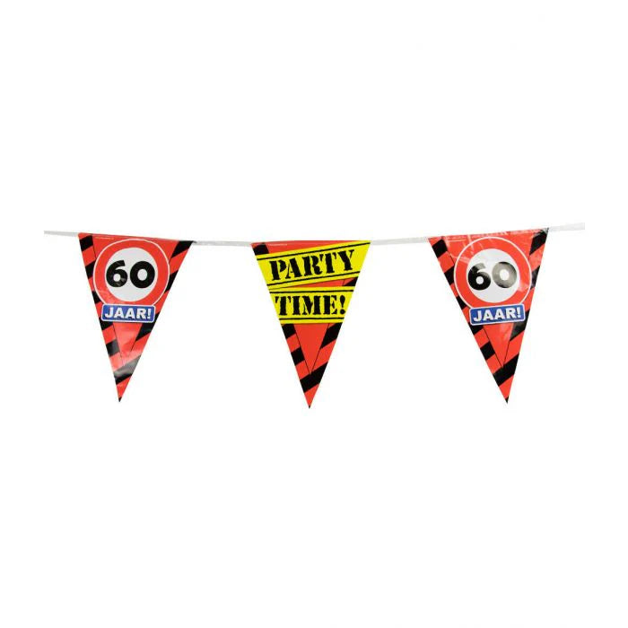 Party Vlaggenlijn Verkeersbord 60 Jaar 10 m
