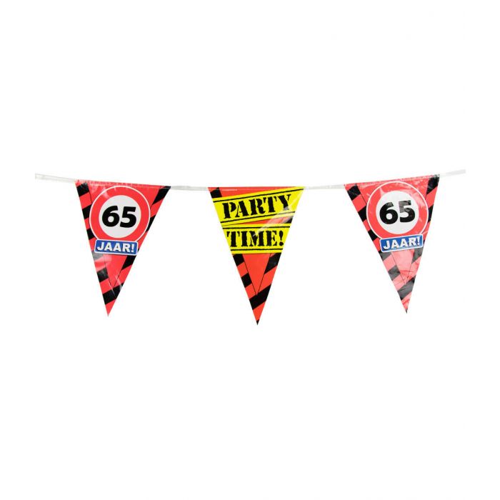 Party Vlaggenlijn Verkeersbord Kroonleeftijden - 16 t/m 80 Jaar