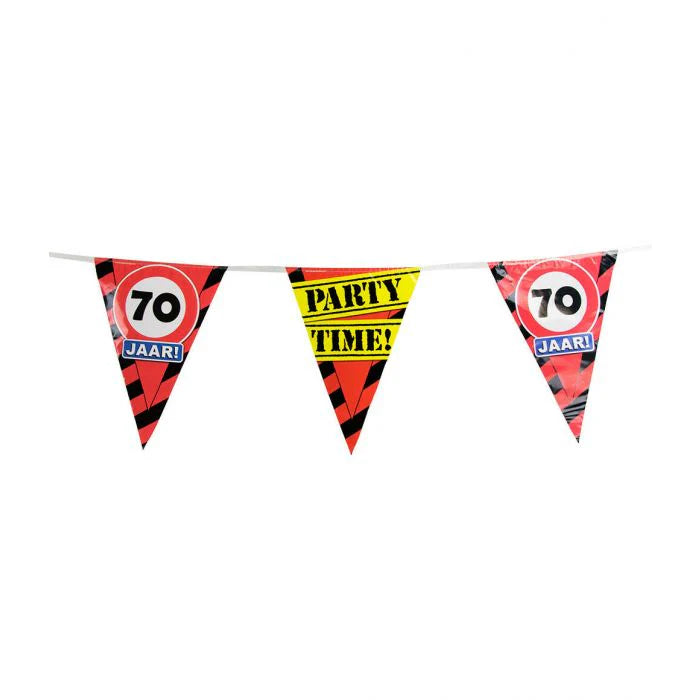 Party Vlaggenlijn Verkeersbord 70 Jaar 10 m