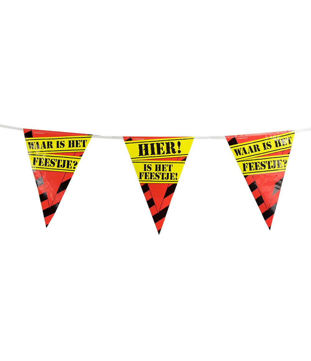 Vlaggenlijn waar is het feestje 10m
